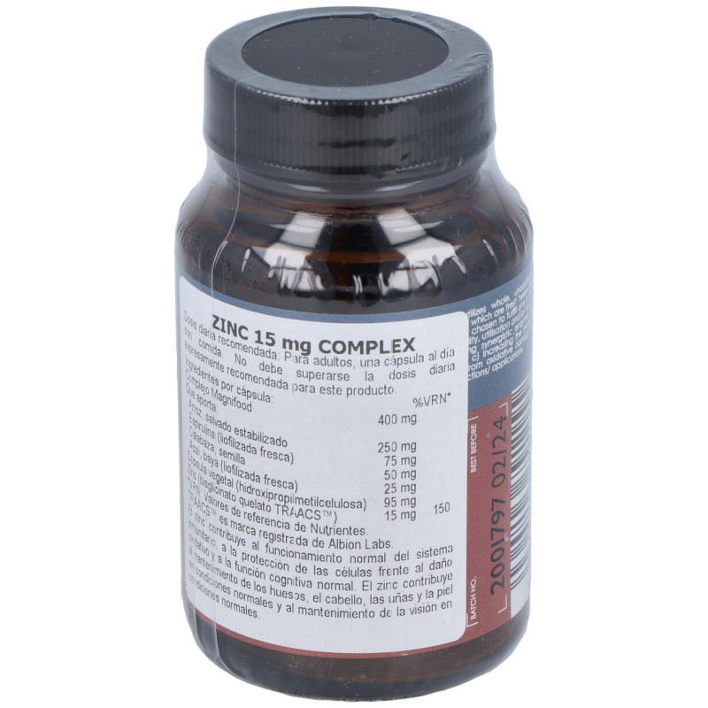 Terranova Zinc 15 Mg Complex 50 Cápsulas
