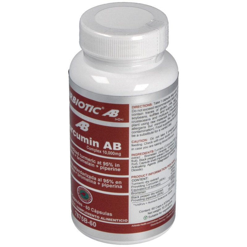 Cúrcuma Ab Complex 10.000 mg 60 Cápsulas - Airbiotic