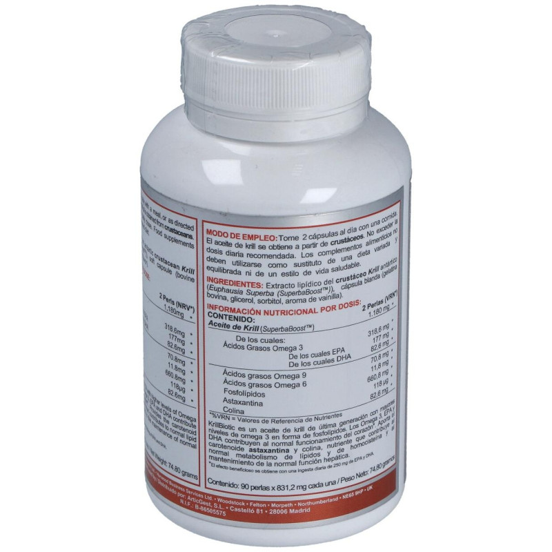Krillbiotic Ab 590 mg Ecoharvesting 90 Cápsulas - Airbiotic