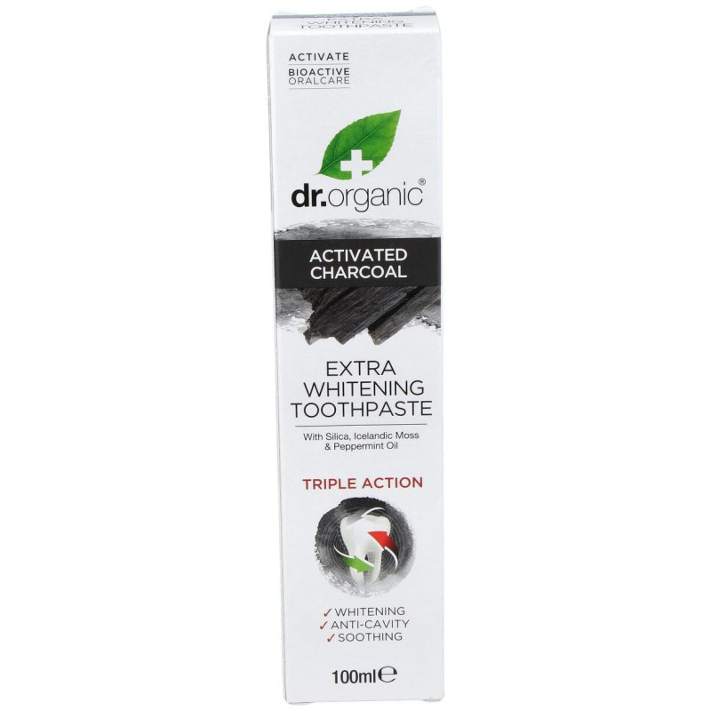 Dr.organic Pasta de Dientes Carbón Activo 100ml - Dr. Organic