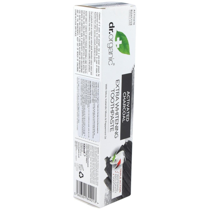 Dr.organic Pasta de Dientes Carbón Activo 100ml - Dr. Organic
