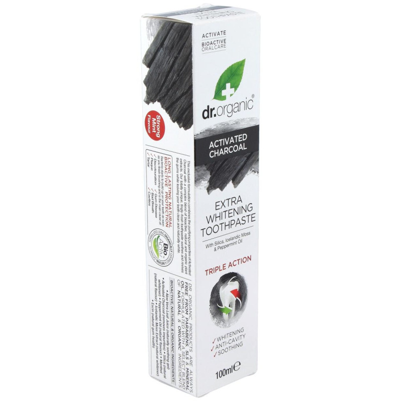 Dr.organic Pasta de Dientes Carbón Activo 100ml - Dr. Organic