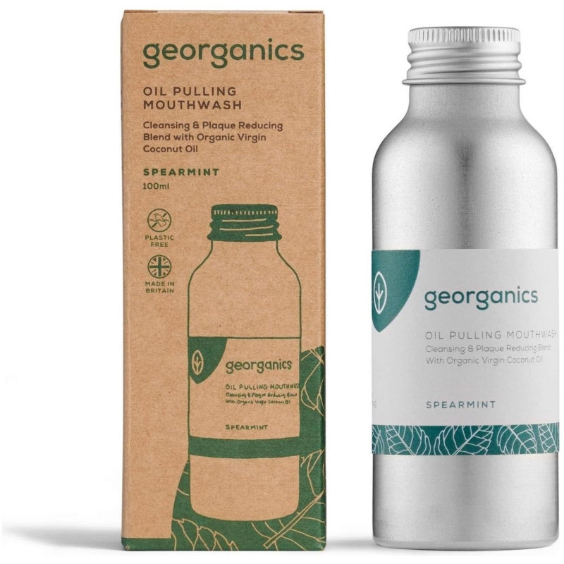 Oil Pulling Mouthwash Spearmint 100ml - Georganics