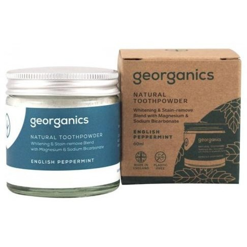 Dentifrico Mineral Menta Polvo 60ml - Georganics