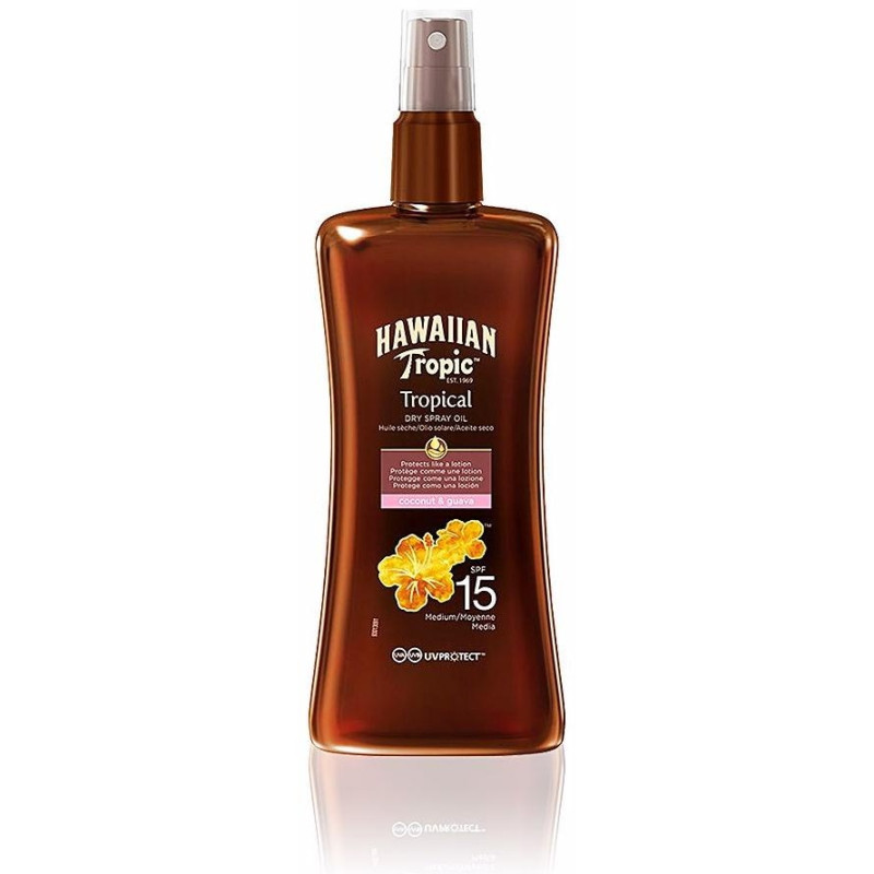Protective Dry Spray Oil Spf15 Medium 200ml Vapo - Hawaiian Tropic