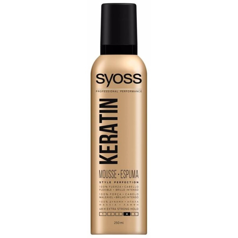 Keratin Espuma Flexible y Brillo 250ml - Syoss