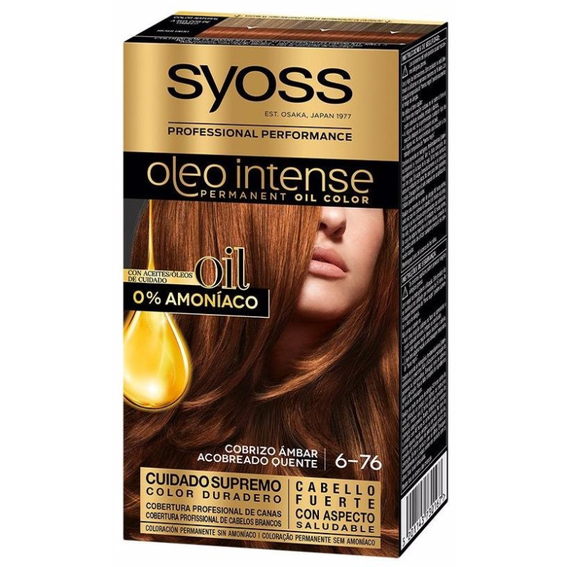 Olio Intense Tinte sin Amoniaco 6.76 Cobrizo Ambar 50ml - Syoss