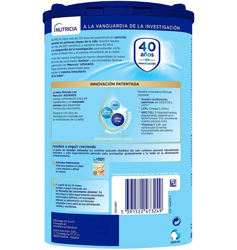 Almiron Advance + Pronutra 3 (1 Envase 800 g) - Danonenutricia