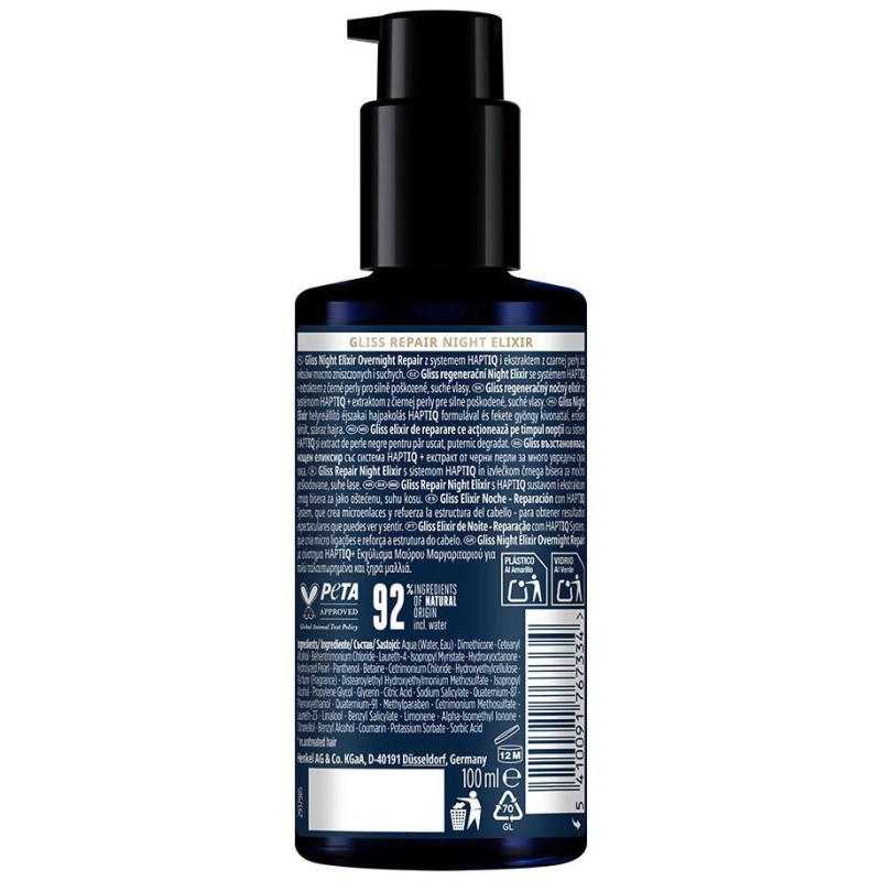 Gliss Night Elixir Sérum Cabello Dañado 100 ml - Schwarzkopf Mass Market
