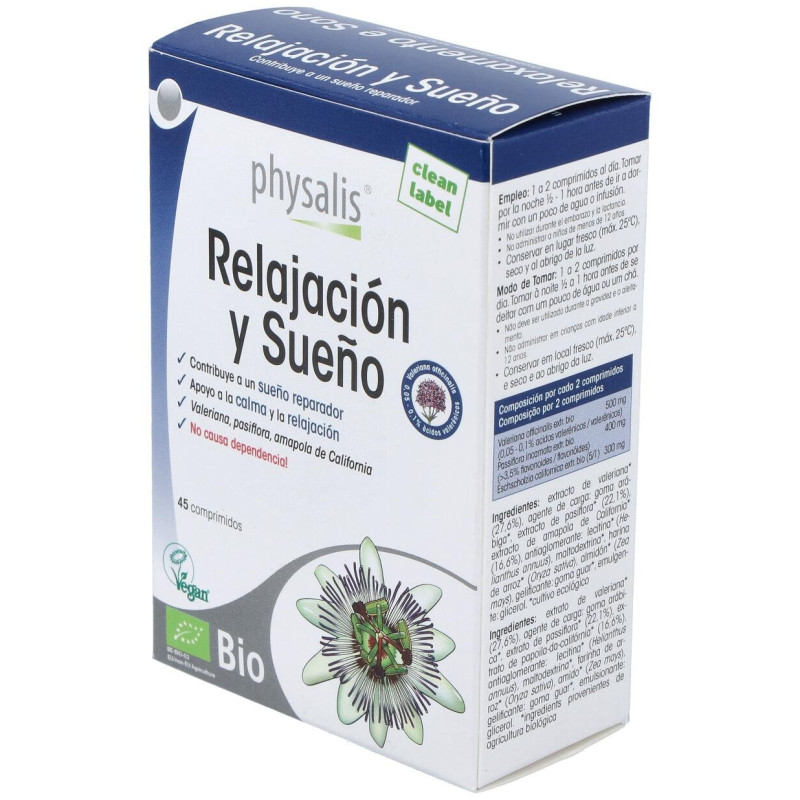 Physalis Relajación Y Sueño Bio 45 Comprimidos