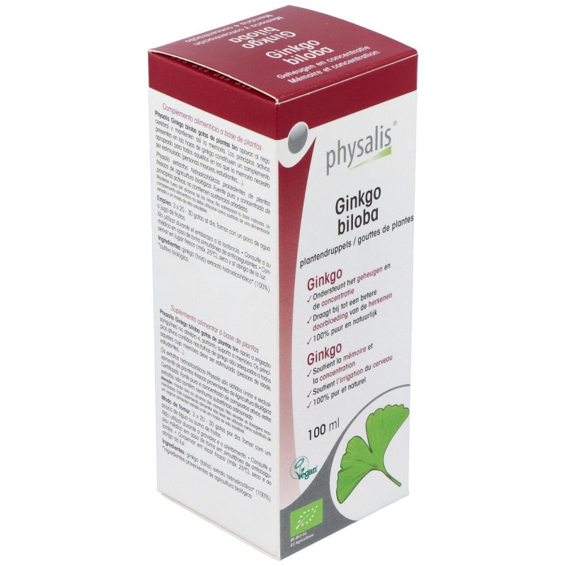 Ginkgo Biloba Extracto Hidroalcoholico Bio 100ml - Physalis