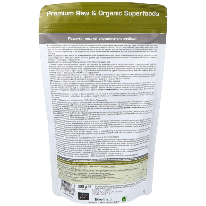 Hemp Protein Cañamo 300Gr. Bio