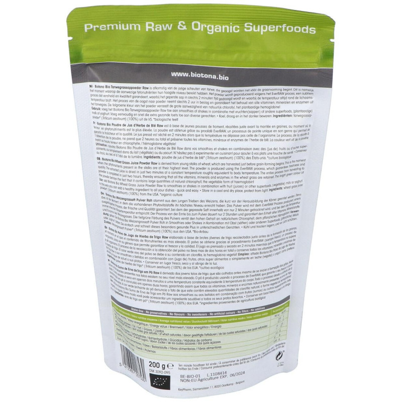 Wheat Grass Raw Jugo De Trigo 200Gr. Bio 2
