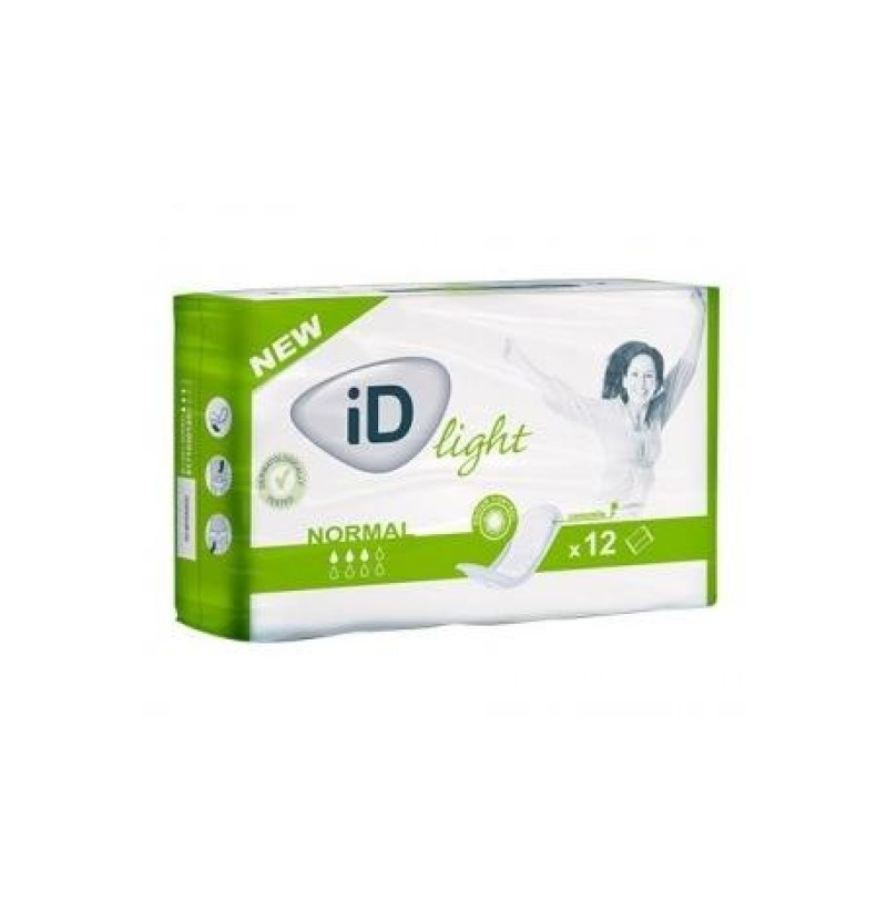 Compresa Incontinencia Orina Ligera - Id Light Fresh & Free Normal (12 Unidades)