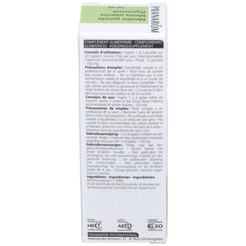 Aeqt Top Naturales Menta Piperita 10 ml - Pranarom