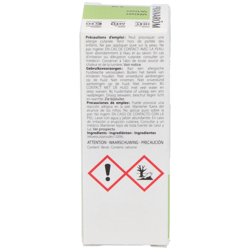 Pranarôm Aceite Esencial Vetiver 5 Ml
