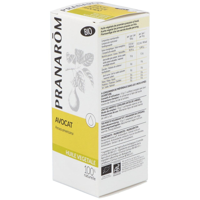 Pranarôm Aceite Vegetal Aguacate 50ml Bio - Pranarom