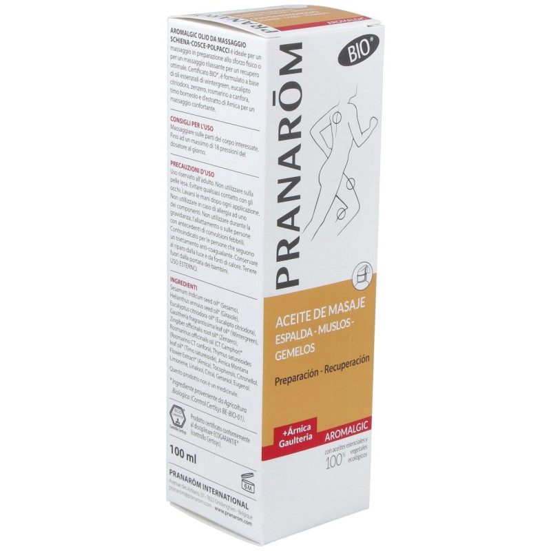 Pranarom Aceite De Masaje Aromalgic Espalda-Muslos-Gemelos, 100 Ml