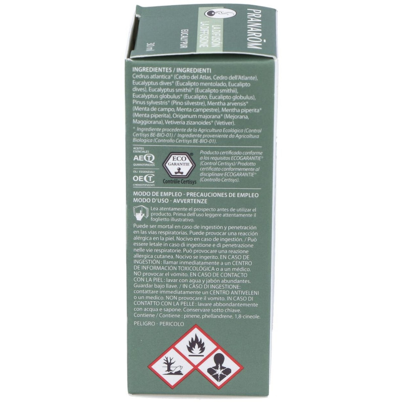 Pranrom Eucalypur Aceite Difusión, 30 ml - Pranarom
