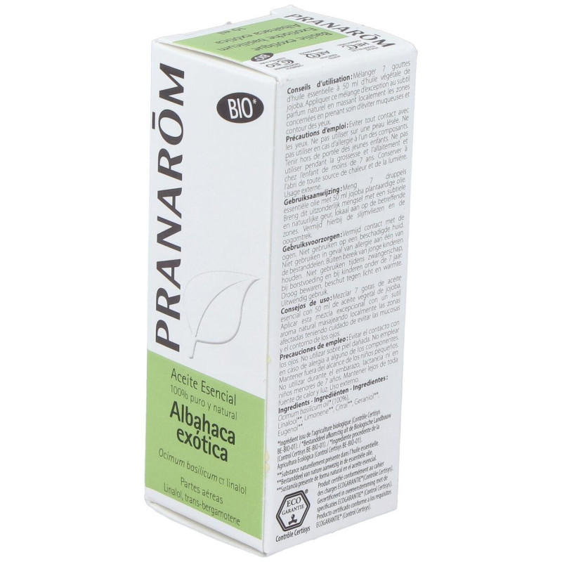 Albahaca Exotica Aceite Esencial 10ml. Bio - Pranarom