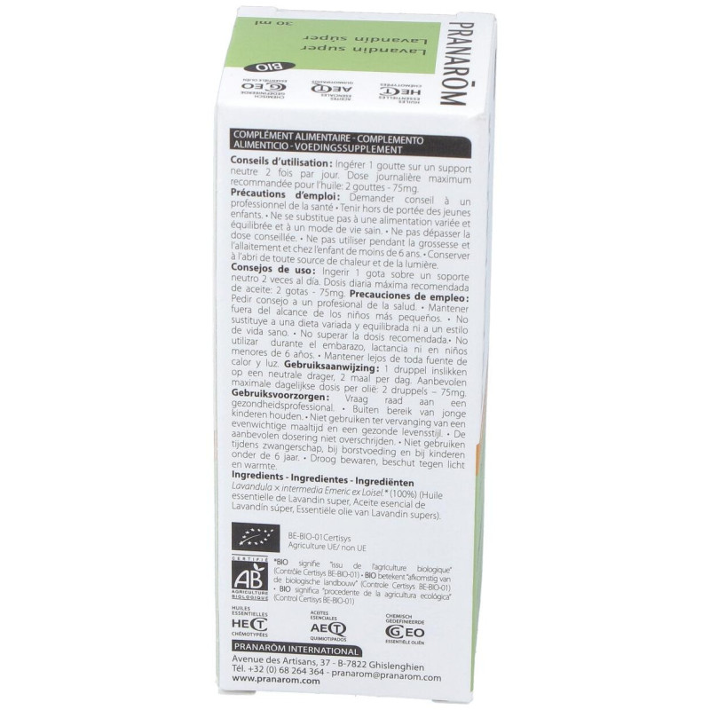 Lavandin Super Aceite Esencial Bio 30Ml.