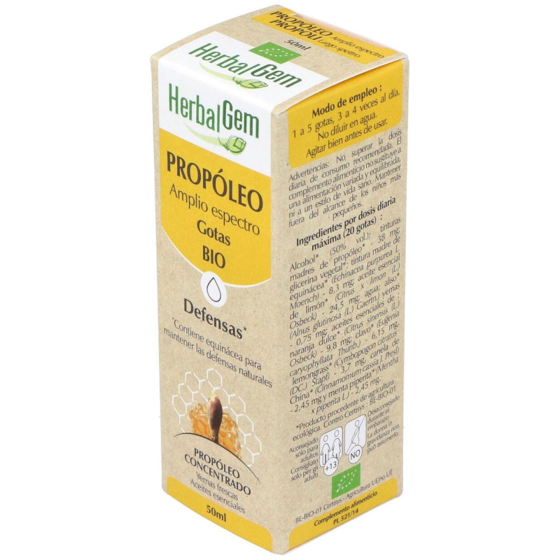 Herbalgem Propóleo Bio Amplio Espectro Gotas 50Ml