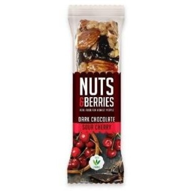 Barrita Chocolate Negro-Cereza 15Uds. Bio Vegan