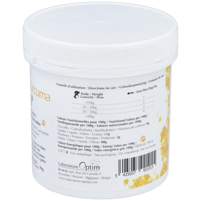 Optim Curcuma Cats Y Dogs Polvo 96Gr.