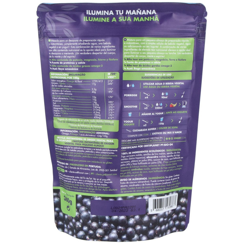 Despertar Buda Acai Fresa Plat 360g - Iswari