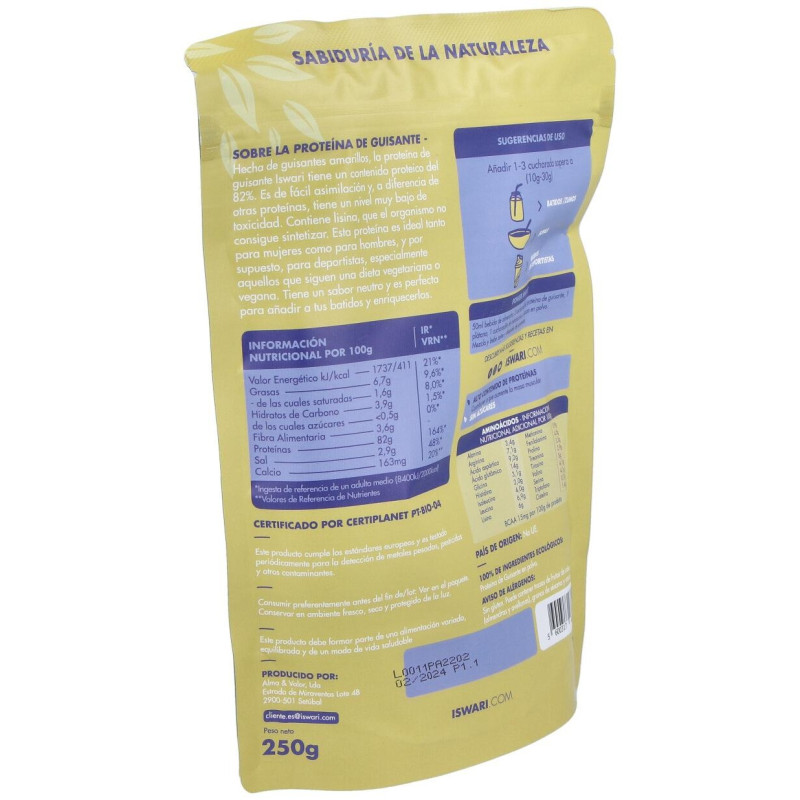 Proteina De Guisante Superalimento 250Gr. Bio