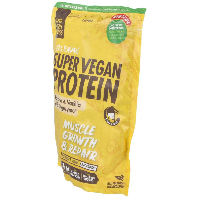 Super Vegan Protein Fitness Platano-Vainilla 350Gr