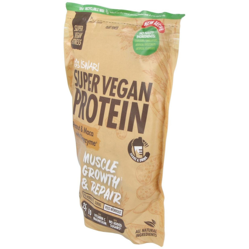 Super Vegan Protein Fitness Cacahuete - Maca 350gr 2 - Iswari