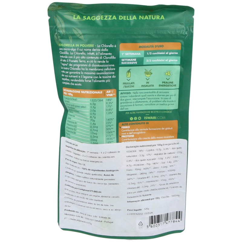 Clorella Superalimento 125gr. Bio 2 - Iswari