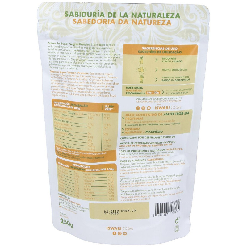 Super Vegan Protein Superalimento 250gr. Bio 2 - Iswari
