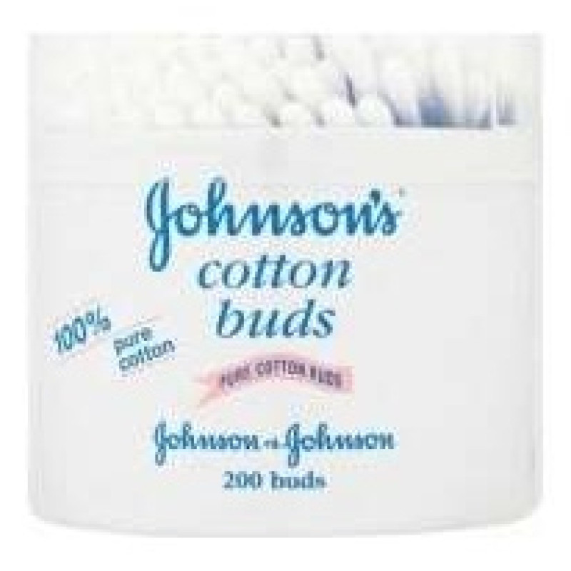 Baby Bastoncillos para Bebé, Niños y Adultos, con Extremos de Algodón 100% Puro 200 u - Johnson's