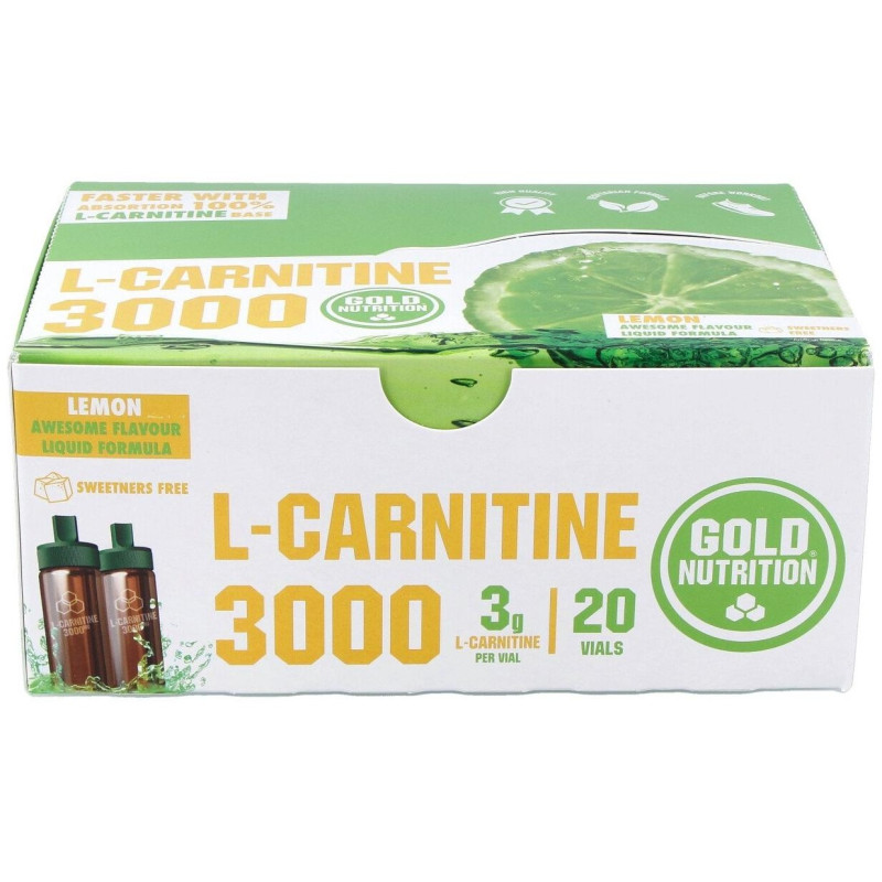 L Carnitina 3000 mg 20 Viales - Gold Nutrition