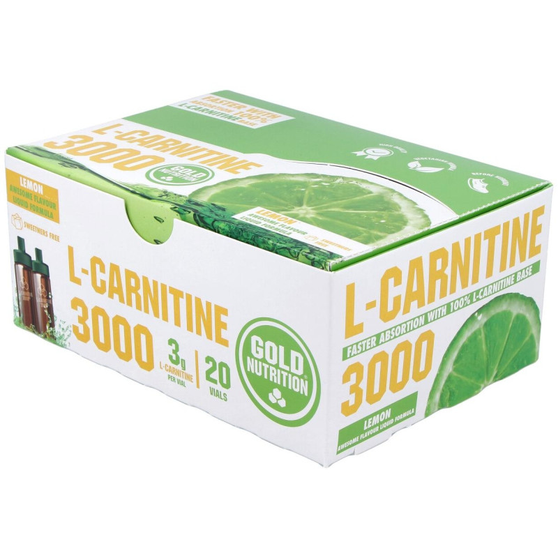 L Carnitina 3000 mg 20 Viales - Gold Nutrition