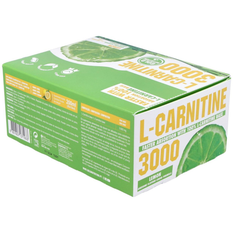 L Carnitina 3000 mg 20 Viales - Gold Nutrition