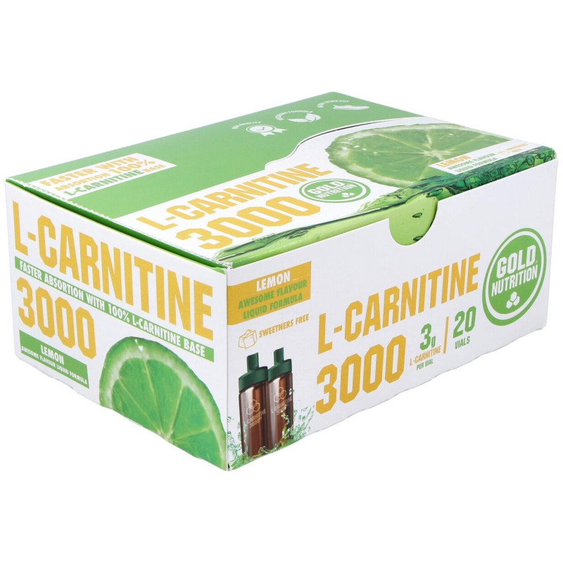 L Carnitina 3000 mg 20 Viales - Gold Nutrition