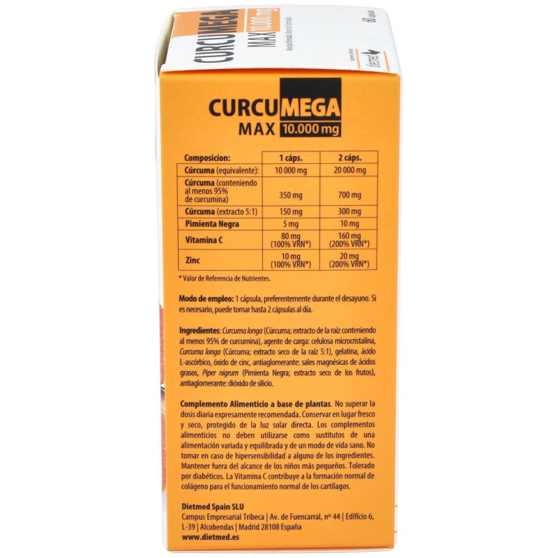 Curcumega Max 10.000 mg 60caps - Dietmed