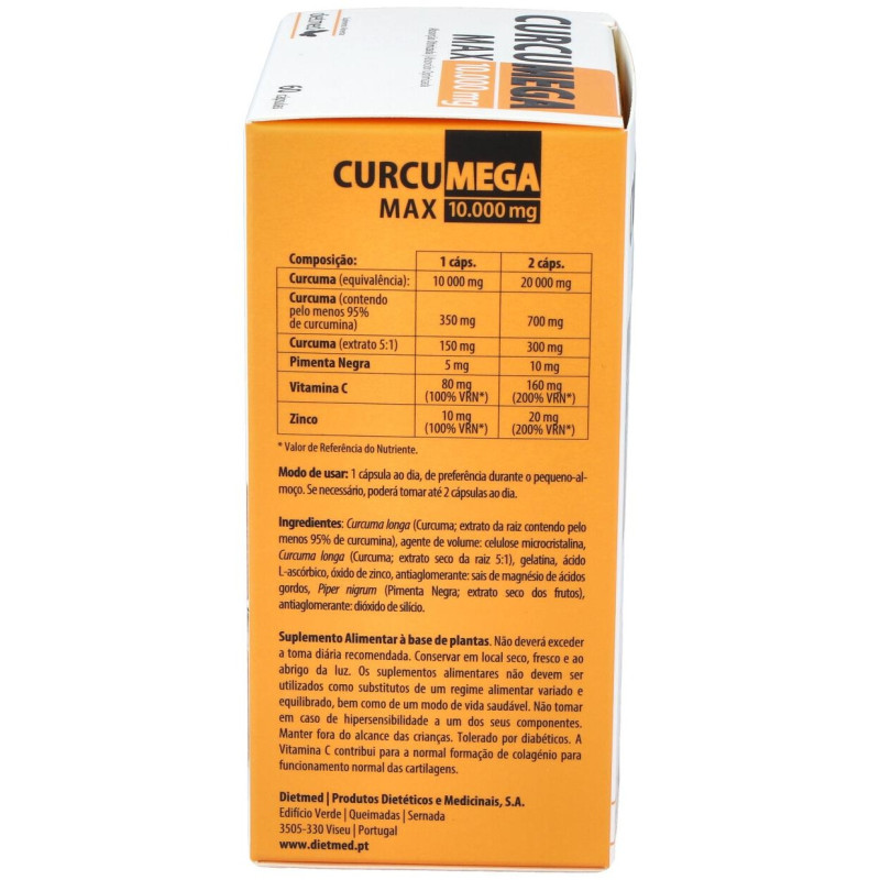Curcumega Max 10.000 mg 60caps - Dietmed