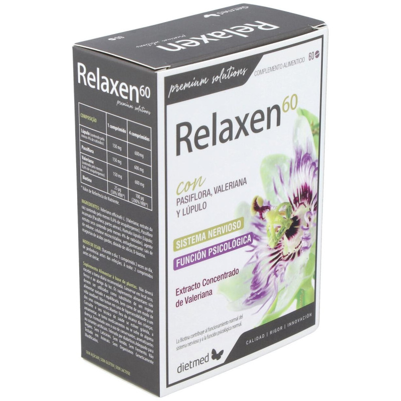 Dietmad Relaxen Pasiflora Valeriana 60comp - Dietmed