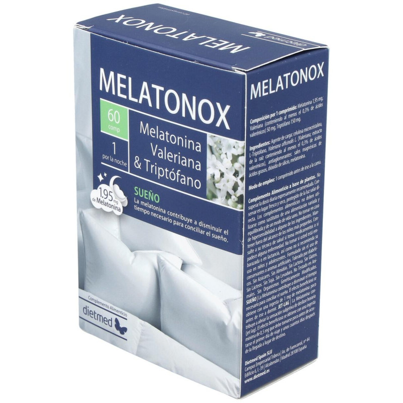 Melatonox Melatonina Valeriana y Triptofano 60comp - Dietmed