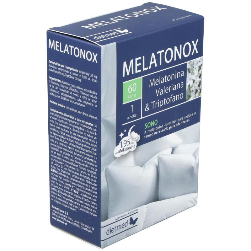 Melatonox Melatonina Valeriana y Triptofano 60comp - Dietmed