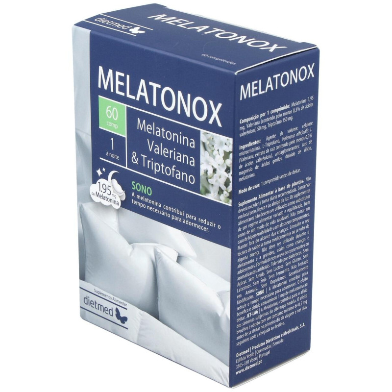 Melatonox Melatonina Valeriana y Triptofano 60comp - Dietmed