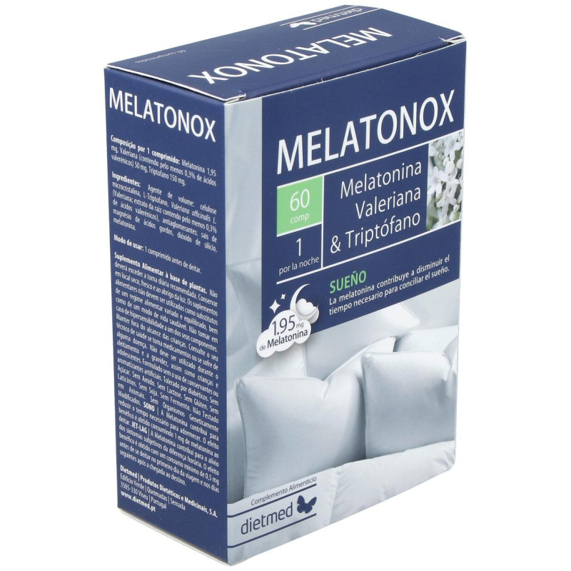 Melatonox Melatonina Valeriana y Triptofano 60comp - Dietmed
