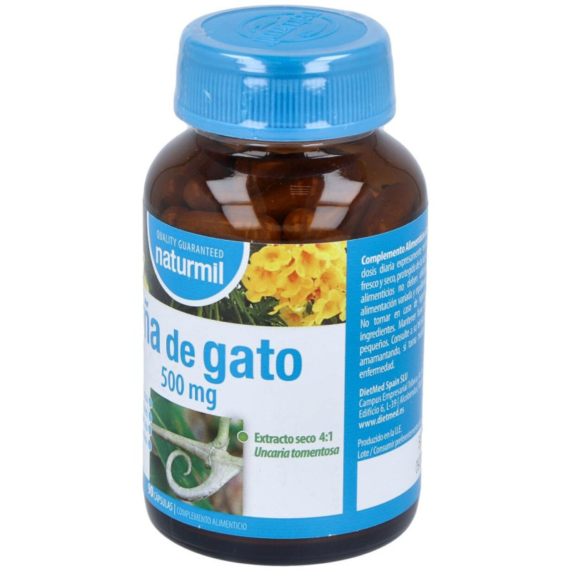 Naturmil Uña de Gato 500 mg 90 Cápsulas - Dietmed
