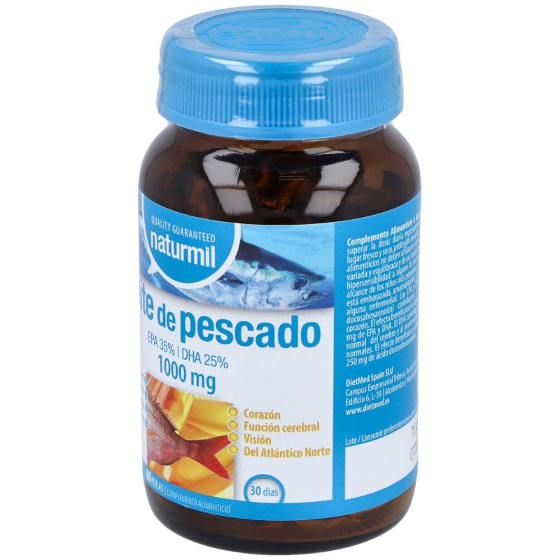 Naturmil Aceite De Pescado Omega 3 Epa 35% / Dha 25% 1000 Mg 60