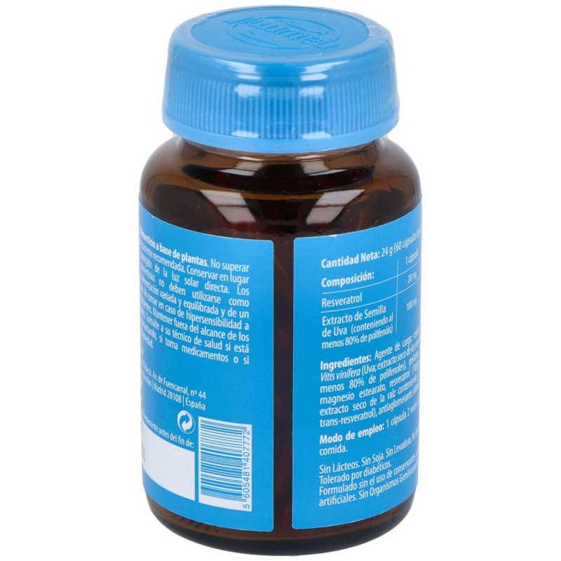 Naturmil Resveratrol con Extracto de Semilla de Uva 60 Cápsulas - Dietmed