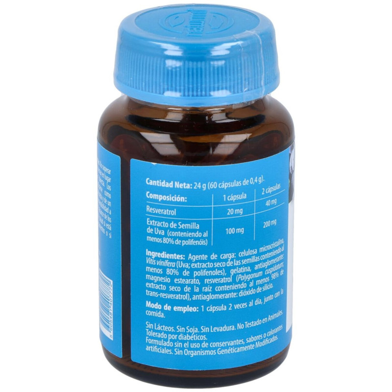 Naturmil Resveratrol con Extracto de Semilla de Uva 60 Cápsulas - Dietmed